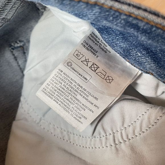 H&M Skinny Ankle Denim Jeans High Waist Raw Hem Distressed Light - Picture 14 of 14